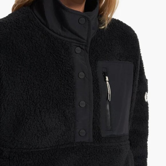 Vuori Cozy Sherpa Popover in Black Size Large - Picture 13 of 16